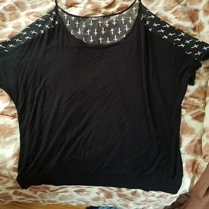 Cute black cross tshirt